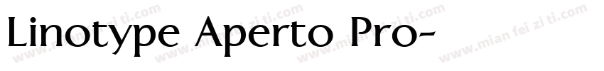 Linotype Aperto Pro字体转换